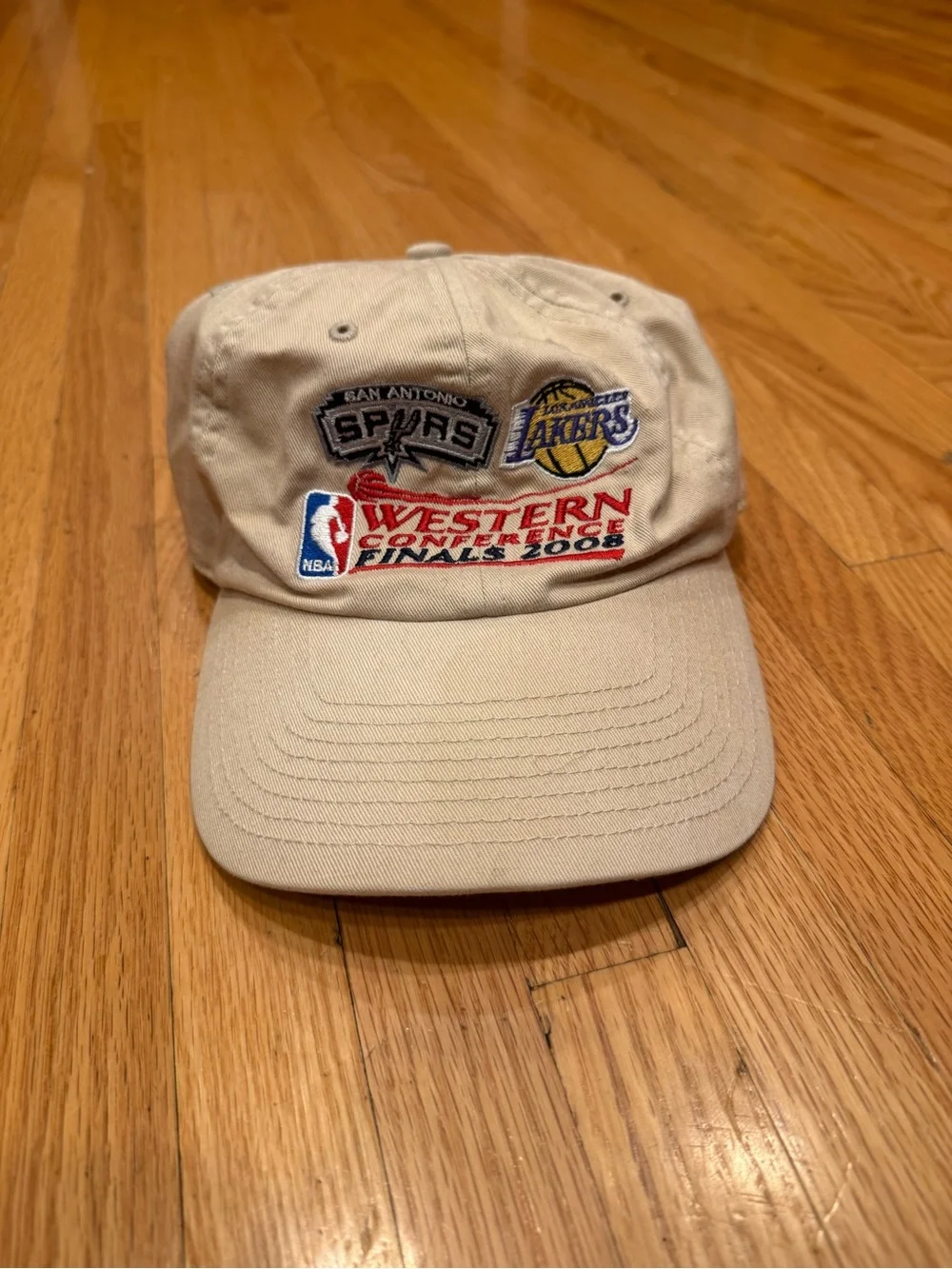NBA Western Conference Finals 2008 Beige Baseball Cap - Spurs vs Lakers